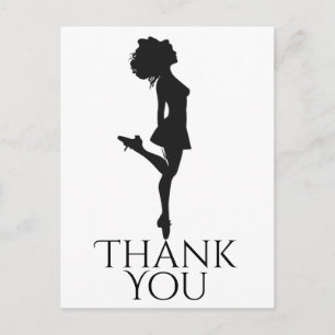 Irish Dancer Dancing Hard Shoe Dance Tack Vykort