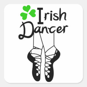 Irish Dancer Fyrkantigt Klistermärke