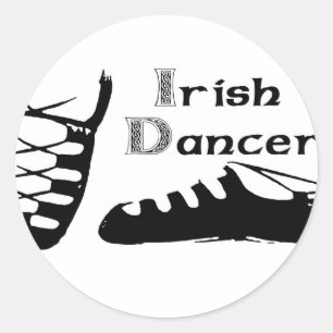 Irish Dancer Ghillies Runt Klistermärke