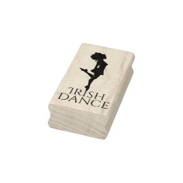 Irish Dancer Hard Shoe Dancing Black White Dance Stämpel