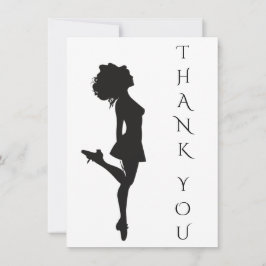 Irish Dancer Hard Shoe Dancing Black White Dance Tack Kort