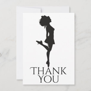 Irish Dancer Hard Shoe Dancing Black White Dance Tack Kort
