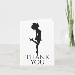 Irish Dancer Hard Shoe Dancing Black White Dance Tack Kort