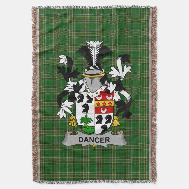 Irish Dancer Jackar om Arm Family Crest Ireland Filt (Framsidan Vertikal)