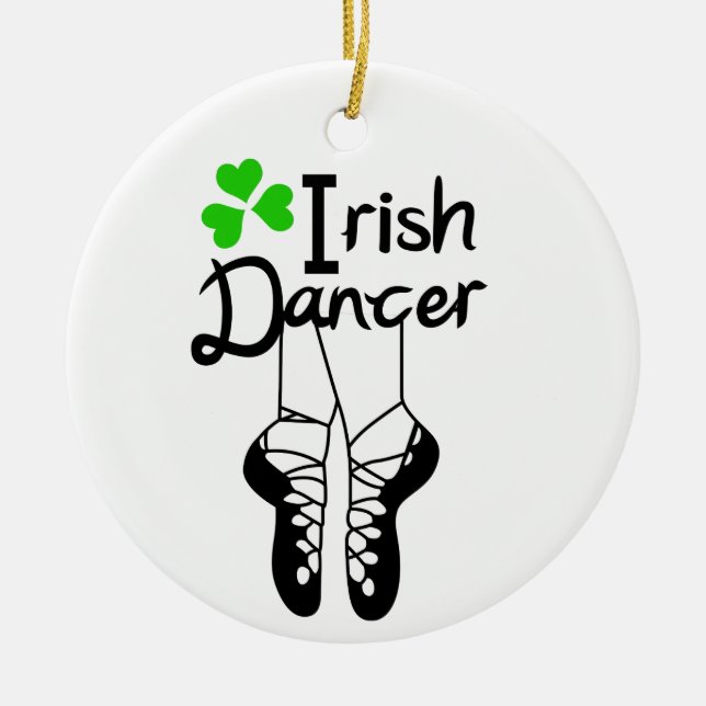 Irish Dancer Julgransprydnad Keramik (Framsidan)