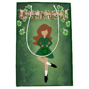 Irish Dancer med Brown Hair Grattis på födelsedage