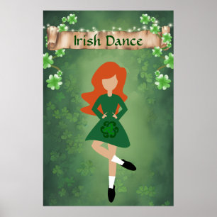 Irish Dancer med Red Hair Irish Dance Poster