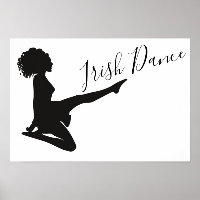 Irish Dancer Soft Shoe Black and White Dance Poster (Framsidan)