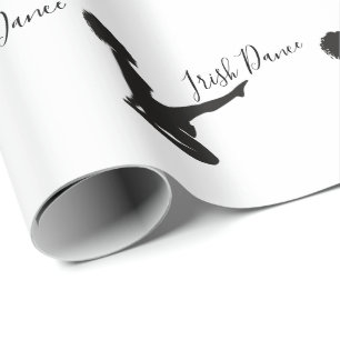 Irish Dancer Soft Shoe Black and White Dance Presentpapper