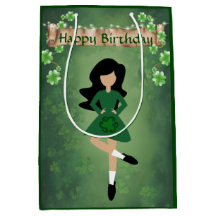 Irish Dancer with Black Hair Grattis på födelsedag