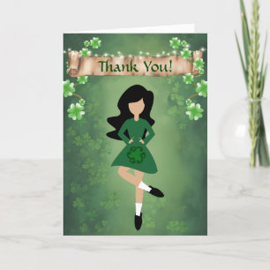 Irish Dancer with Black Hair Irish Step Dance Tack Kort