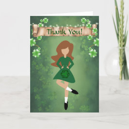 Irish Dancer with Brown Hair Irish Step Dance Tack Kort