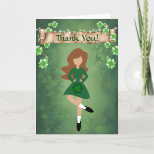 Irish Dancer with Brown Hair Irish Step Dance Tack Kort