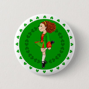 Irish Dancing Girl Badge Knapp