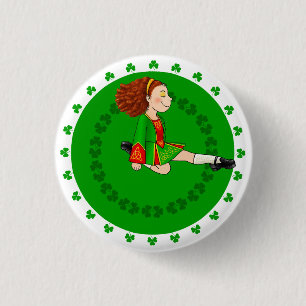 Irish Dancing Girl Badge Knapp