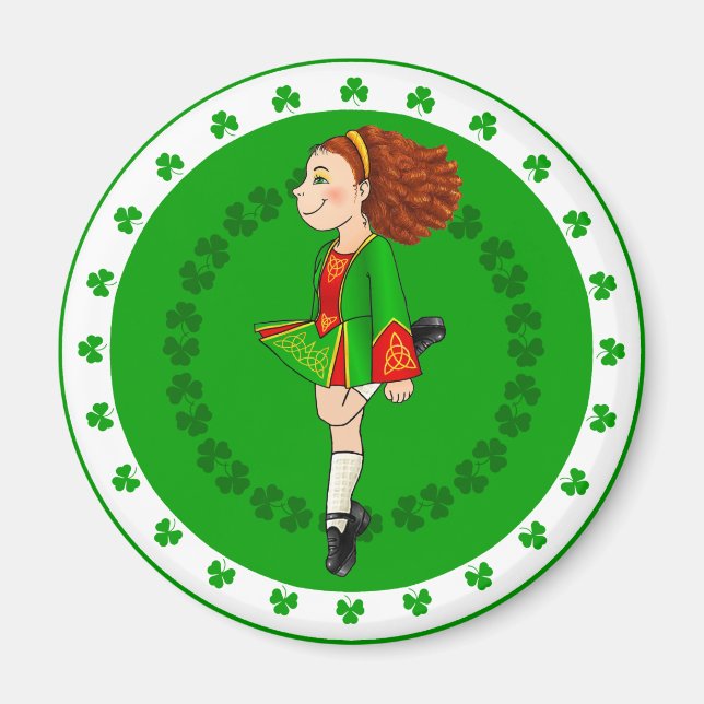 Irish Dancing Girl Magnet (Framsidan)