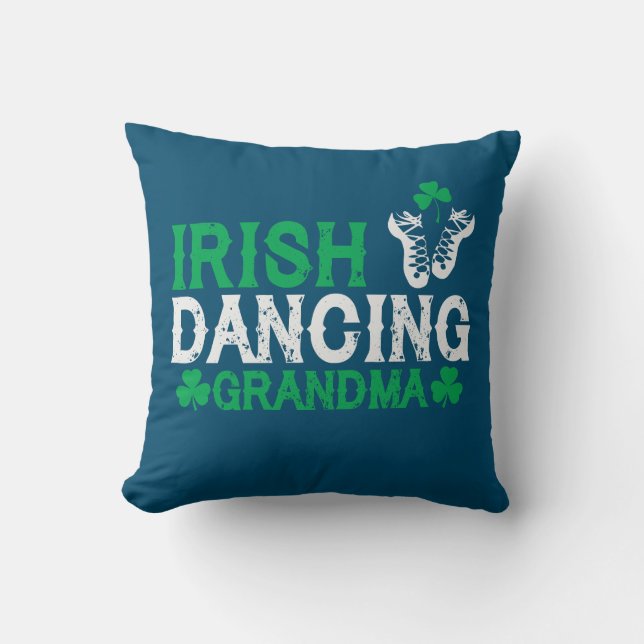 Irish Dancing Grandma Irish Step Dancer Women Kudde (Framsida)