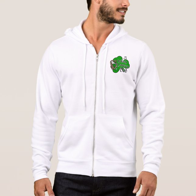 Irish Dancing Pappa, Jigs och Wigs Hoodie Tee (Framsida)