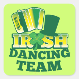 Irish Dancing TEAM Fyrkantigt Klistermärke