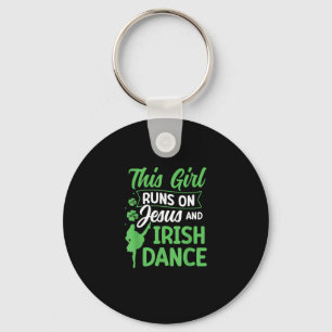 Irish Dancing This Girl Springa on Jesus and Irish Nyckelring