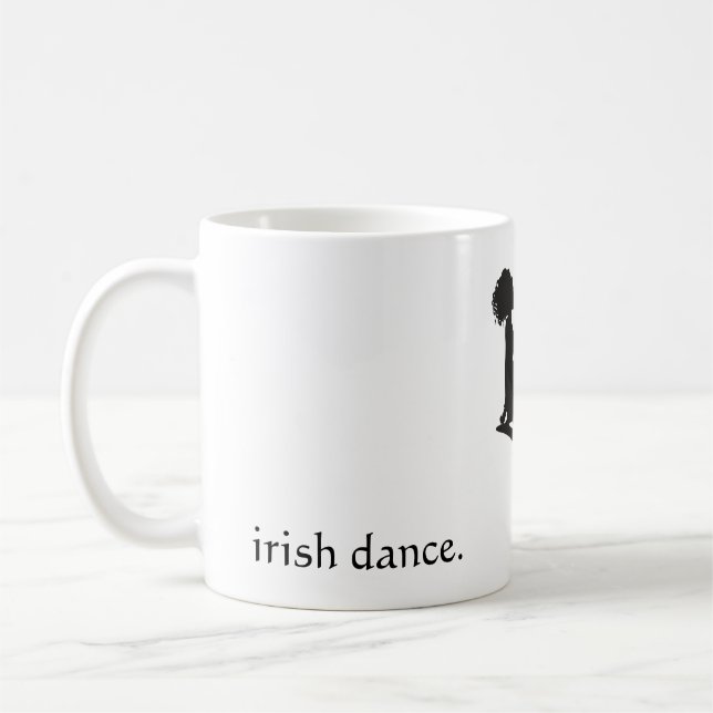 Irish-dans. - Silhouette Soft Shoe Irish Dancer Kaffemugg (Vänster)