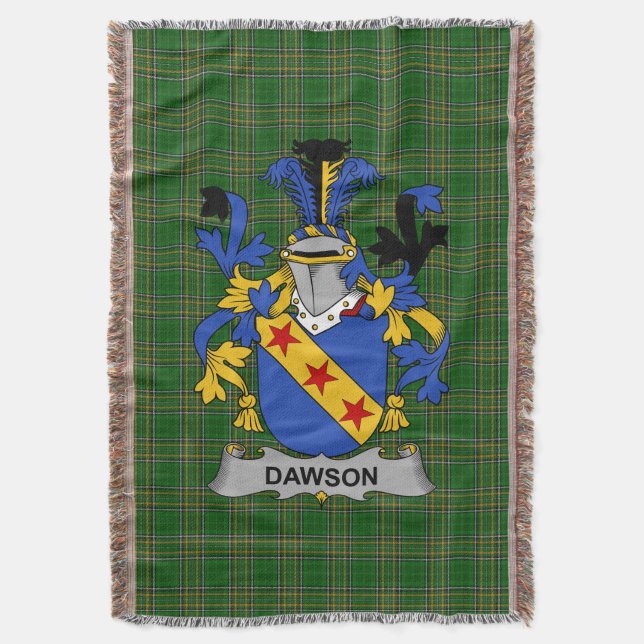 Irish Dawson Jackar om Arm Family Crest Ireland Filt (Framsidan Vertikal)