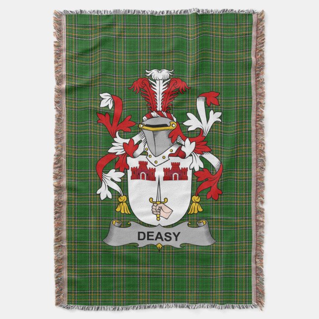 Irish Deasy Jackar Arm Family Crest Ireland Filt (Framsidan Vertikal)