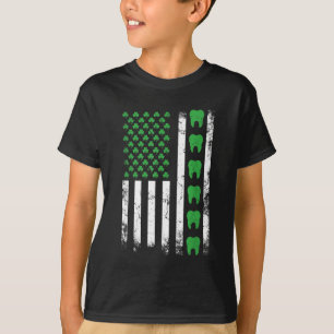 Irish Dentist American Flagga US Tooth dental St p T Shirt
