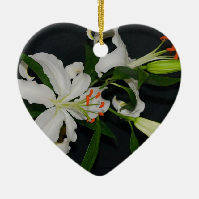 Irish Design Brass and Flower Collection Julgransprydnad Keramik (Framsidan)