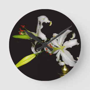 Irish Design- Brass and Flower Collection Rund Klocka