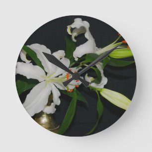 Irish Design Brass and Flower Collection Rund Klocka