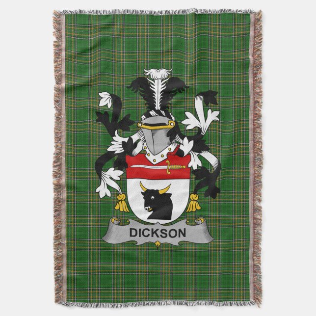 Irish Dickson Jackar om Arm Family Crest Ireland Filt (Framsidan Vertikal)