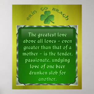 Irish Dikt - Kärlek i en Drunken Slob Poster