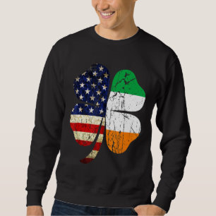 Irish Distress American Flagga Ireland Flagga St P Lång Ärmad Tröja
