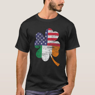 Irish Distress American Flagga Ireland Flagga St P T Shirt