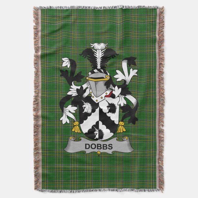 Irish Dobbs Jackar Arm Family Crest Ireland Filt (Framsidan Vertikal)