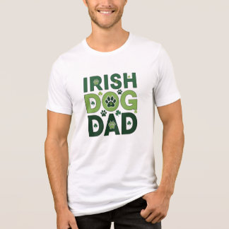 Irish Dog Dad St. Patrick's Day Lucky Paw Print T Shirt