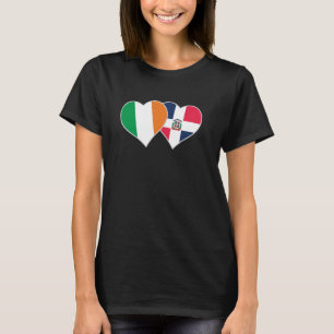 Irish Dominican Flagga Heart Ireland Dominican Rep T Shirt