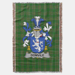 Irish Domvile Jackar om Arm Family Crest Ireland Filt