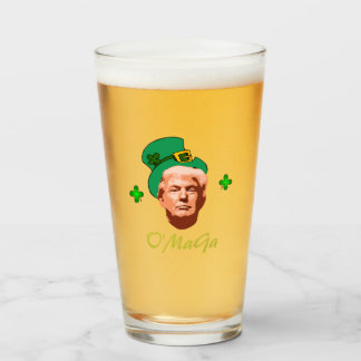 Irish Donald 'O'MaGa' Trump St. Patrick's Day Glaskopp