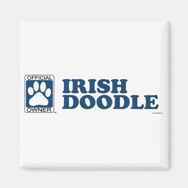 Irish Doodle Blue Magnet (Framsidan)