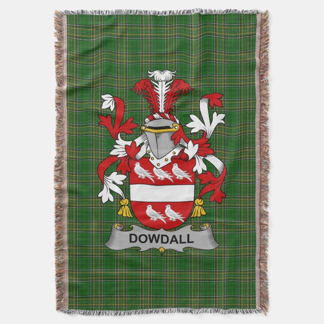 Irish Dowdall Jackar om Arm Family Crest Ireland Filt (Framsidan Vertikal)