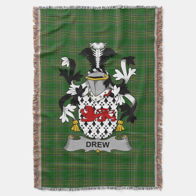Irish Drew Jackar om Arm Family Crest Ireland Filt (Framsidan Vertikal)