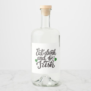 Irish Drink Spritflaskor Etikett