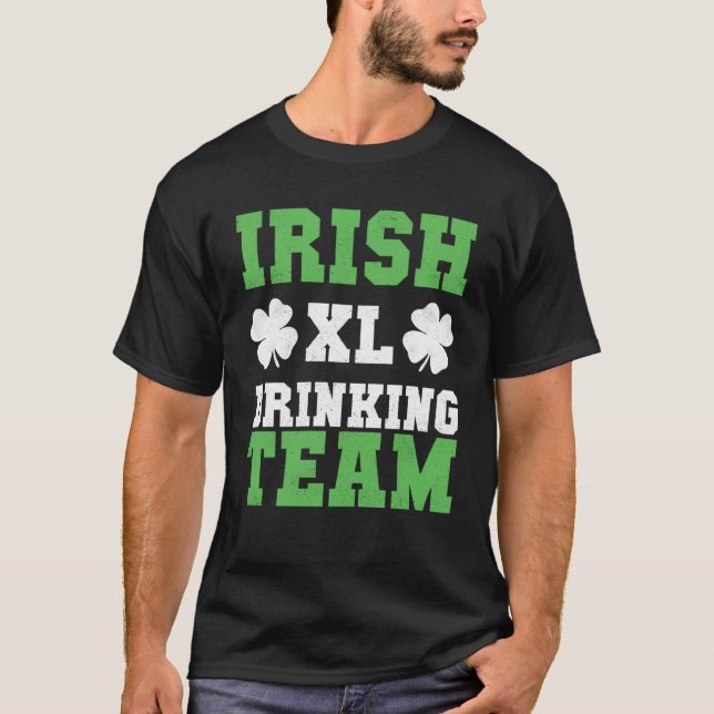 Irish Drinking Team Baseball St Patricks Day T Shirt (Framsida)
