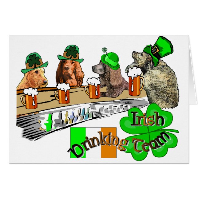 Irish Drinking Team Hälsningskort (Framsidan Horizontal)