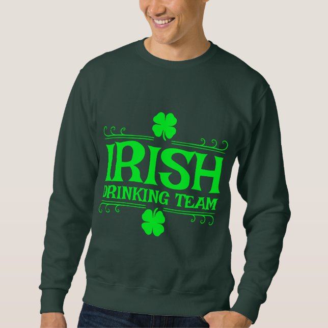 Irish Drinking Team Lång Ärmad Tröja (Framsida)