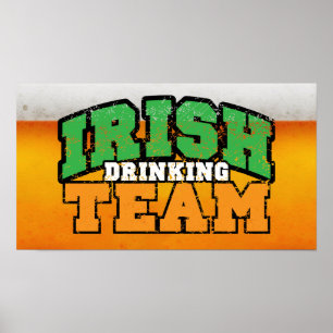 Irish Drinking Team Poster $18,95