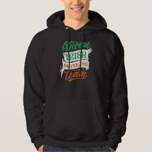 Irish Drinking Team Retro Distress för manar Wome Hoodie