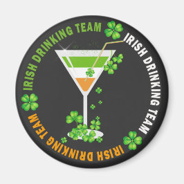 Irish Drinking Team Shamrock Cocktail Magnet